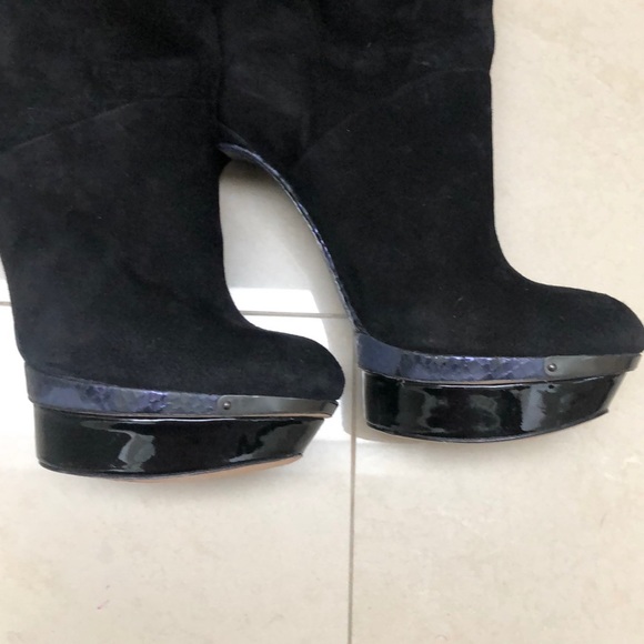 Brian Atwood- Fuveau Bootie- 7.5 Black Suede - Picture 5 of 13